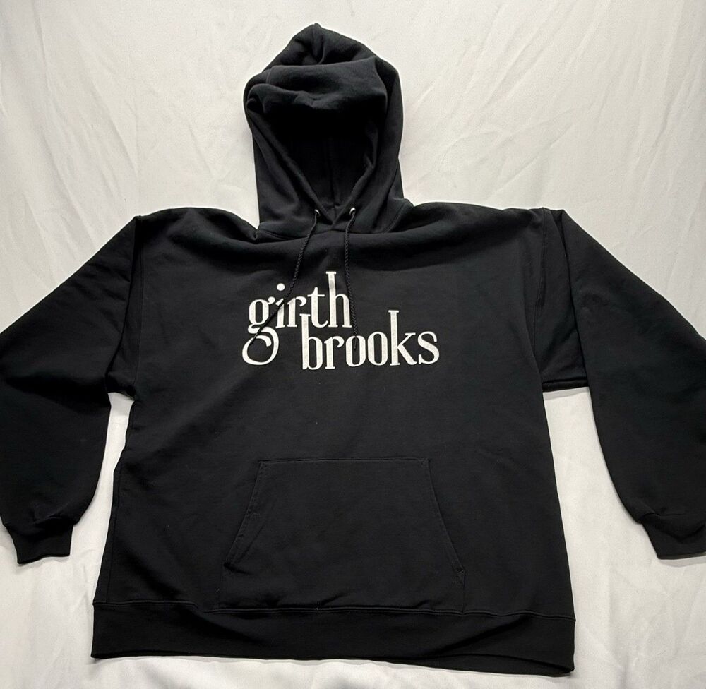 Men’s Double Xl Girth, Brooks, Black Hoodie, Sweatshirt, Custom Design